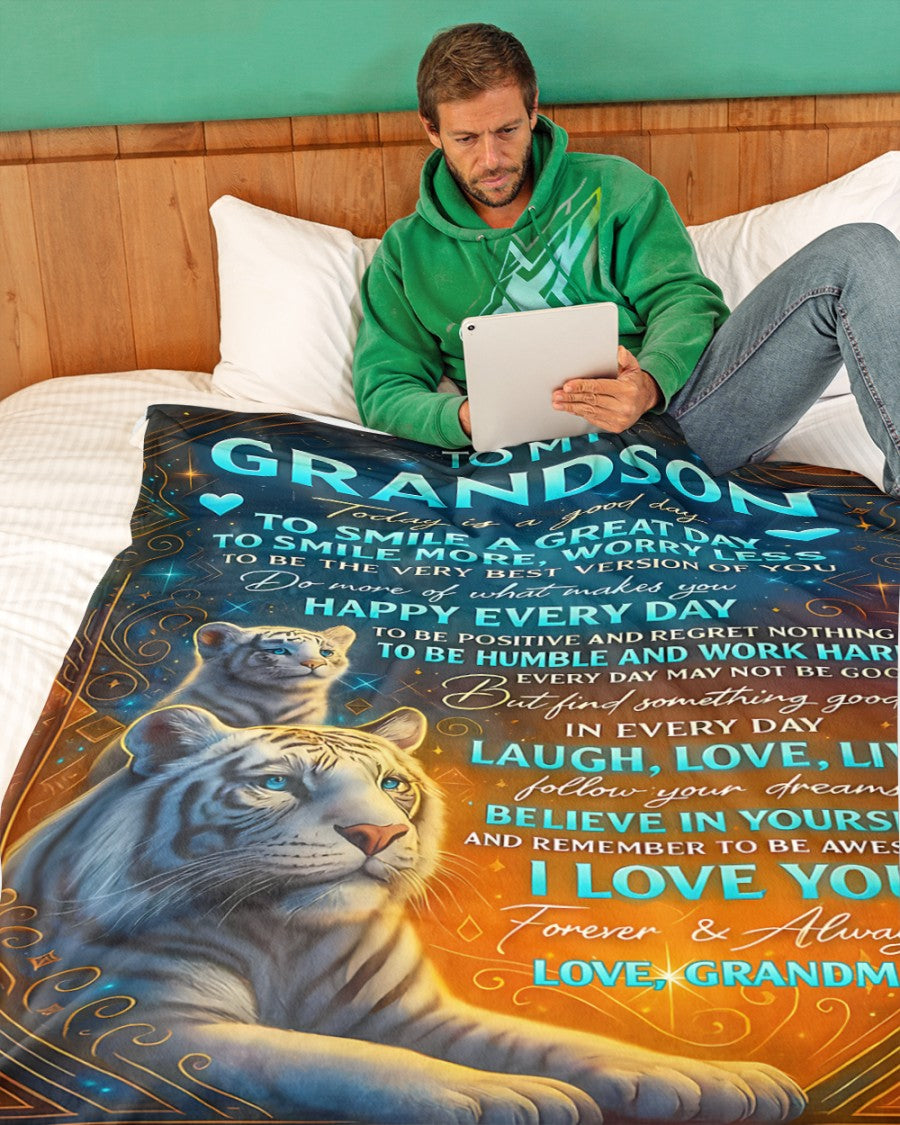 Special Gift For Your Grandson Blanket - From Grandma (SKUB10-155) FULL