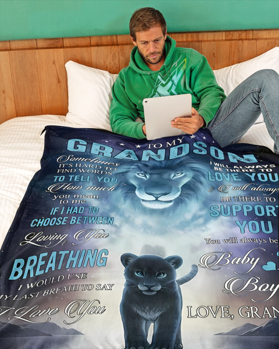 Special Gift For Your Grandson Blanket - From Grandma (SKUB11-27) FULL