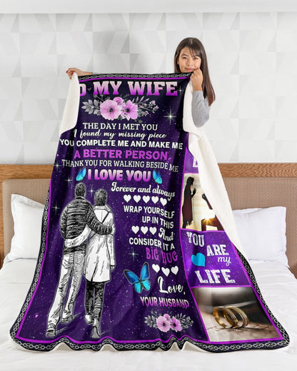 Special Gift For Your Wife Blanket - From Husband (SKU-CHAU-B14) FULL