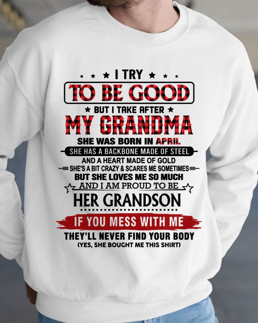 APRIL - I TRY TO BE GOOD BUT I TAKE AFTER MY GRANDMA - FROM GRANDMA - TLEE04 (SKU26T-01289-04)