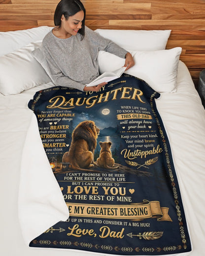 Special Gift For Your Daughter Blanket - From Dad (SKU2609-222)