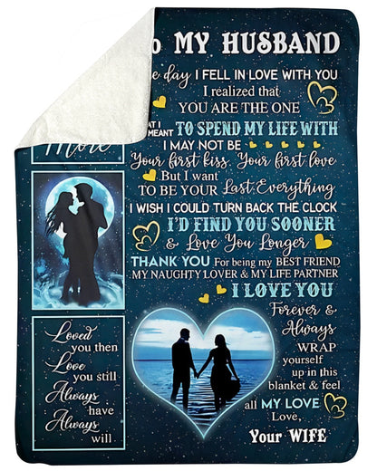 Special Gift For Your Husband Blanket - From Wife (SKU-CHAU-B12) FULL
