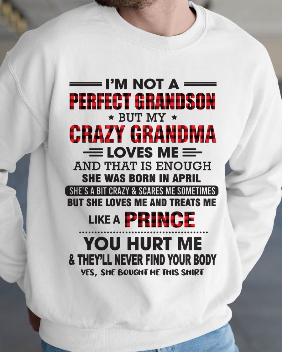 APRIL - PROUD GRANDSON OF A CRAZY GRANDMA - FROM GRANDMA - TLEE04 (SKU2603-71-04)