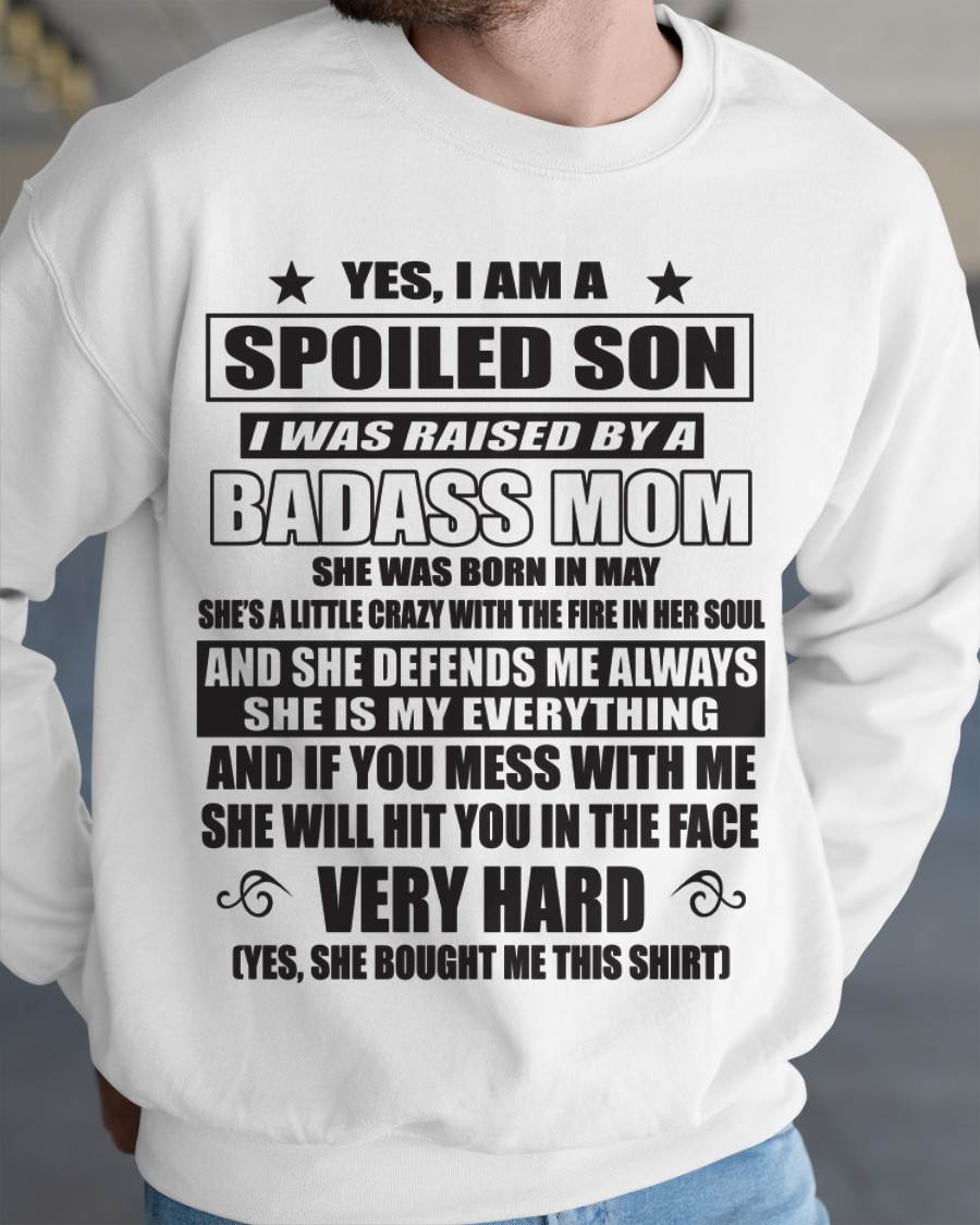 MAY MOM — MY MOM RAISED ME WITH LOVE AND ATTITUDE - FROM MOM - TLEE05 (SKU2605-282-05)