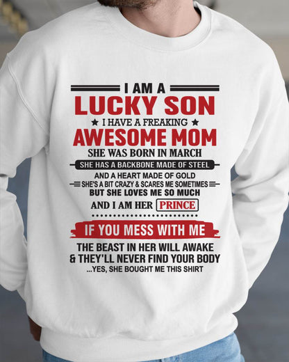 MARCH - LUCKY SON OF A STRONG AND PROTECTIVE MOM - FROM MOM - TLEE03 (SKU2602-97-03)