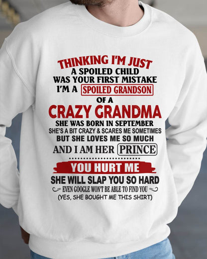 SEPTEMBER - GRANDMA’S BOY – LOVED, SPOILED & PROTECTED - FROM GRANDMA - TLEE09 (SKU2602-128-09)