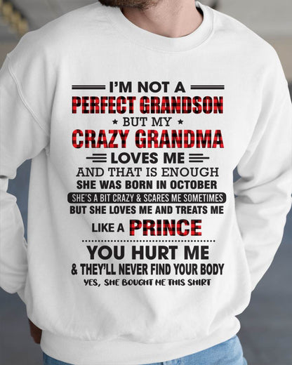 OCTOBER - PROUD GRANDSON OF A CRAZY GRANDMA - FROM GRANDMA - TLEE10 (SKU2603-71-10)