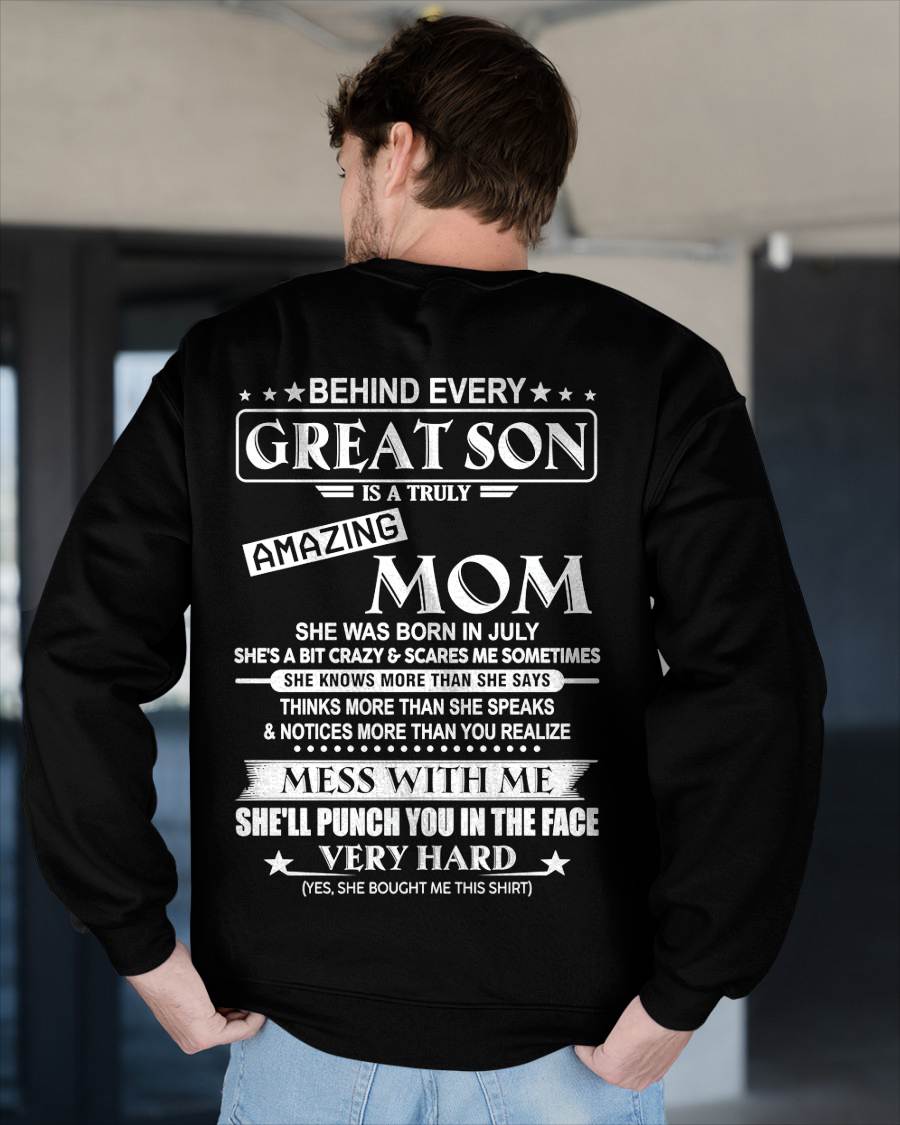 JULY - BEHIND EVERY GREAT SON IS A TRULY AMAZING MOM - FROM MOM - TLEE07 (SKU10-37-07)