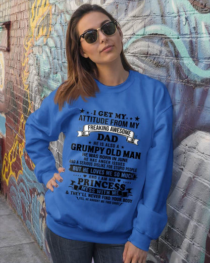 JUNE - AWESOME DAD PRINCESS SHIRT - FROM DAD - TLEE06 (SKU2607-352-06)