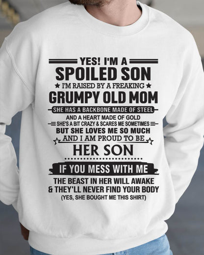 YES! I'M A SPOILED SON  I'M RAISED BY A FREAKING GRUMPY OLD MOM - FROM MOM - TLEE00 (SKU12-175-00)