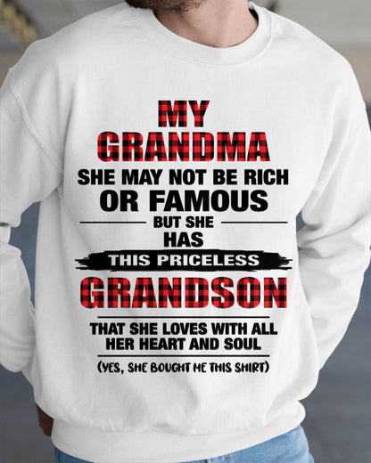 GRANDMA LOVES ME – PRICELESS GRANDSON GIFT- FROM GRANDMA - TLEE00 (SKU2604-260-00)