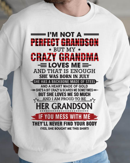 JULY - I’M NOT PERFECT, BUT MY CRAZY GRANDMA LOVES ME - FROM GRANDMA - TLEE07 (SKU26T-01131-07)
