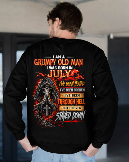 JULY BORN GRUMPY OLD MAN – BUILT THROUGH HELL - FOR MAN - TLEE07 (SKU2609-372-07)