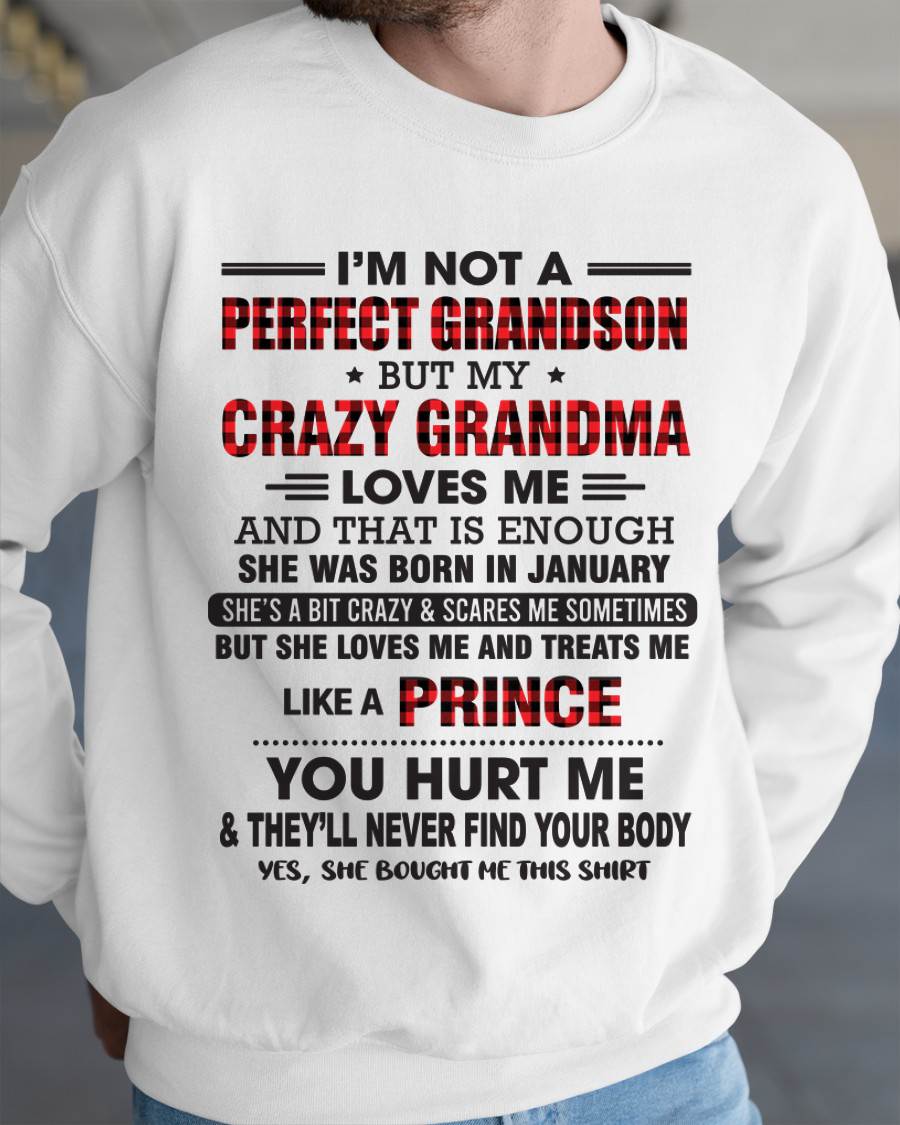 JANUARY - PROUD GRANDSON OF A CRAZY GRANDMA - FROM GRANDMA - TLEE01 (SKU2603-71-01)