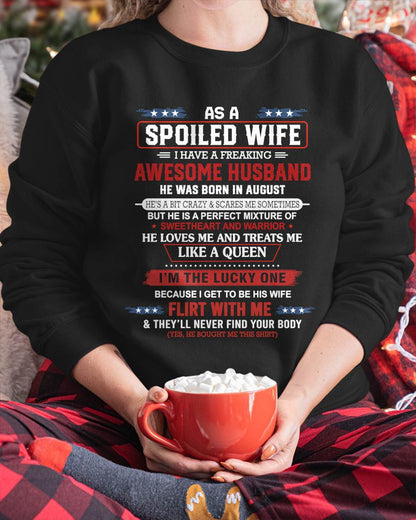 AUGUST - AS A SPOILED WIFE  I HAVE A FREAKING AWESOME HUSBAND - FROM HUSBAND - TLEE08 (SKU12-290-08)