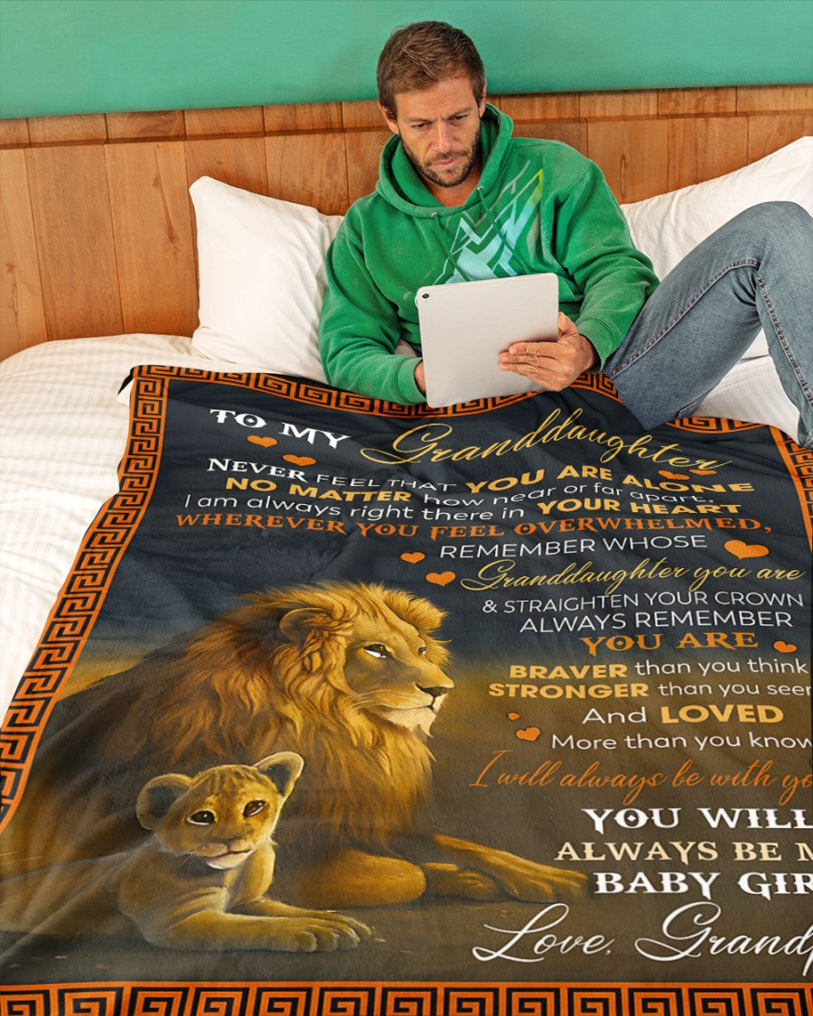 Special Gift For Your Granddaughter Blanket - From Grandpa (SKUB11-121)