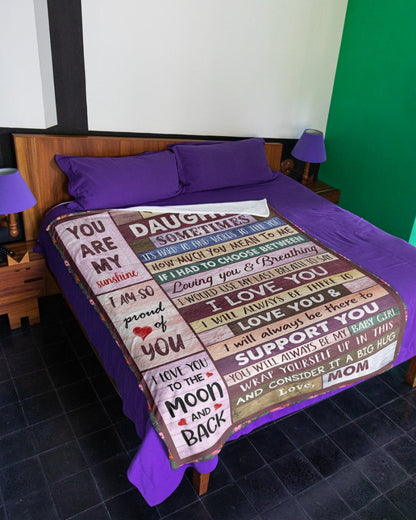 Special Gift For Your Daughter Blanket - From Mom