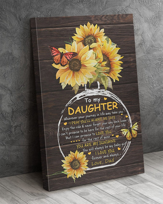 To My Daughter From Dad Canvas (SKUC07-20)
