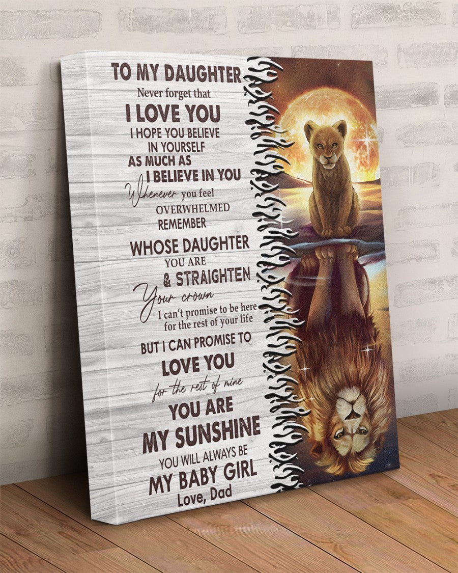 To My Daughter From Dad Canvas