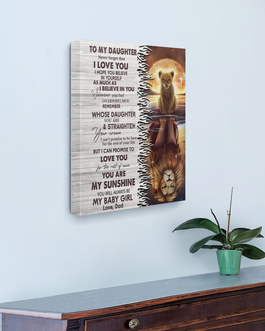 To My Daughter From Dad Canvas
