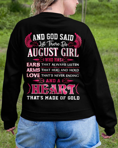 AUGUST GIRL – EARS THAT LISTEN ARMS THAT HUG LOVE NEVER ENDING HEART OF GOLD - FOR WOMEN - TLEE08 (SKU09-75-08)