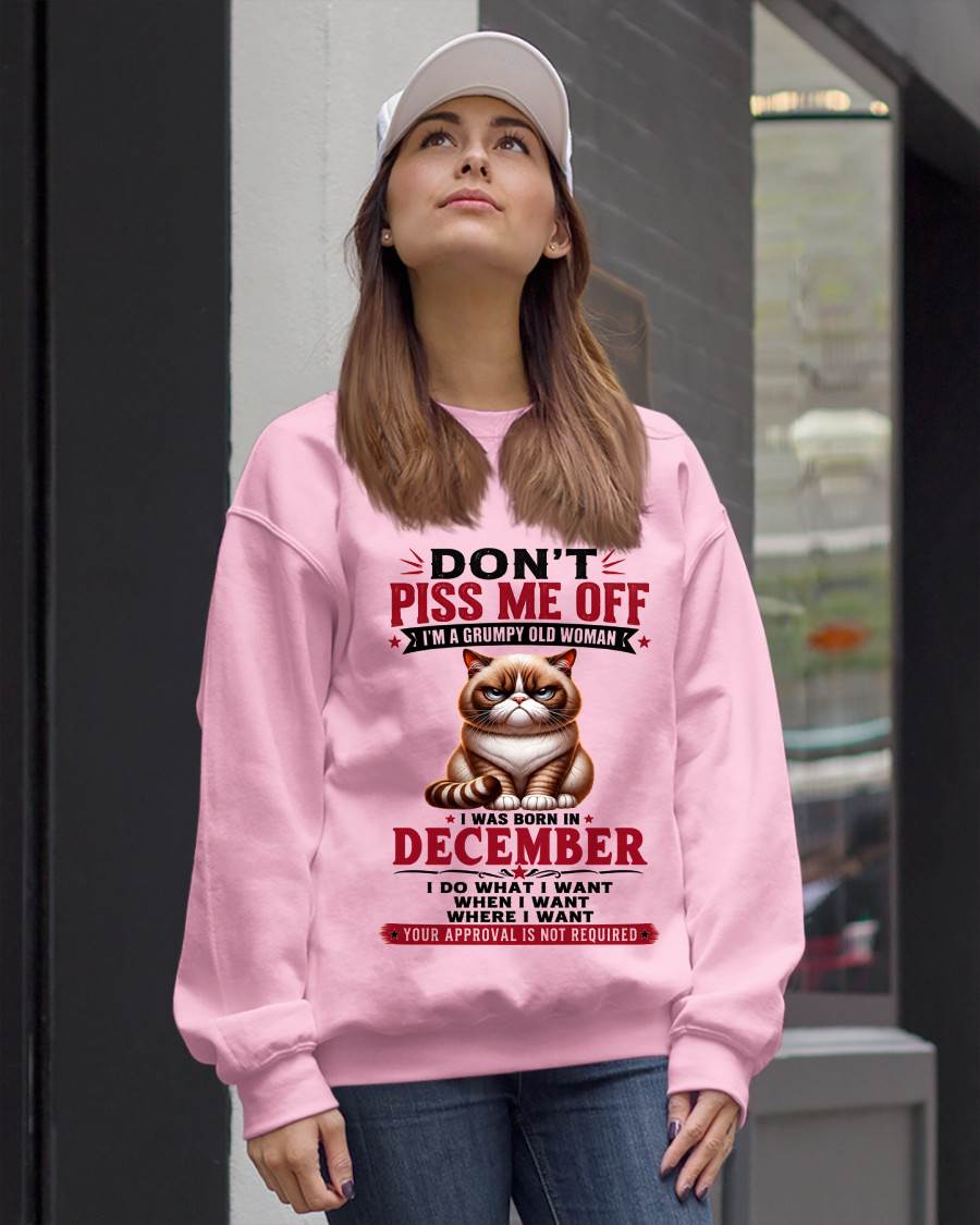 DECEMBER – ZERO PATIENCE FUNNY CAT - FOR WOMEN - TLEE12 (SKU2608-291-12)