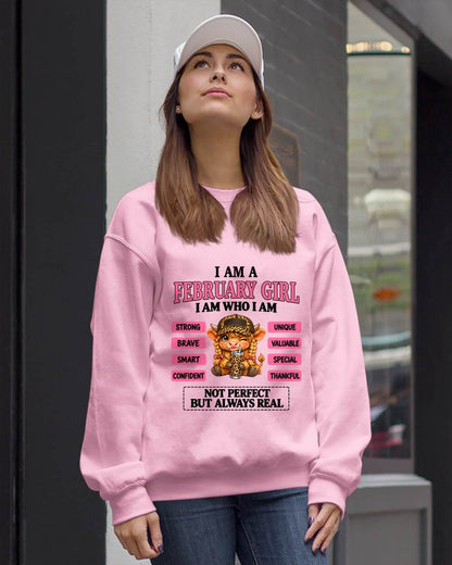 FEBRUARY GIRL – UNIQUE AND FEARLESS WOMAN TEE - FOR WOMEN - TLEE02 (SKU2610-616-02)