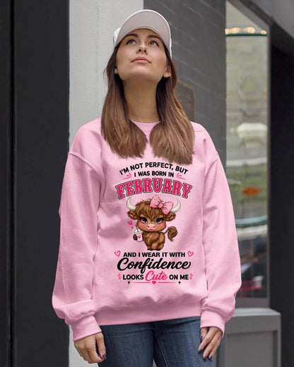FEBRUARY BORN CONFIDENCE TEE - FOR WOMEN - TLEE02 (SKU2608-118-02)