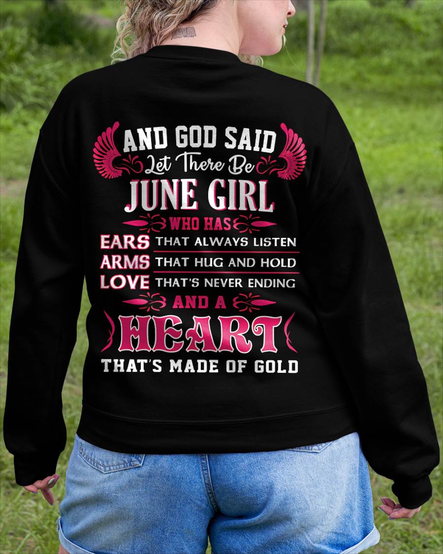 JUNE GIRL – EARS THAT LISTEN ARMS THAT HUG LOVE NEVER ENDING HEART OF GOLD - FOR WOMEN - TLEE06 (SKU09-75-06)