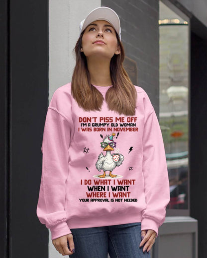 NOVEMBER BORN – FEISTY WOMAN, DON’T TEST ME, I LIVE MY WAY - FOR WOMEN - TLEE11 (SKU2603-333-11)