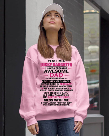 FEBRUARY - A LUCKY DAUGHTER – DADDY’S LITTLE PRINCESS - FROM DAD - TLEE02 (SKU2604-16-02)