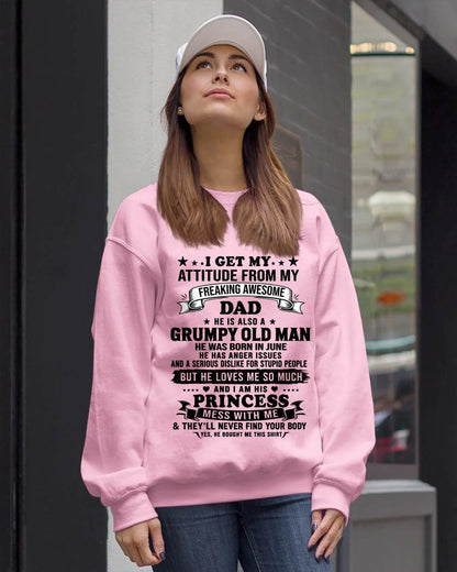 JUNE - AWESOME DAD PRINCESS SHIRT - FROM DAD - TLEE06 (SKU2607-352-06)