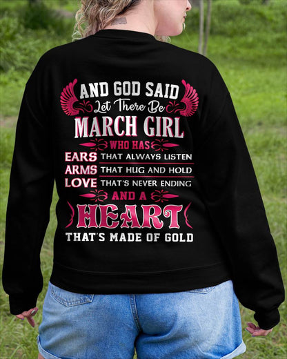 MARCH GIRL – EARS THAT LISTEN ARMS THAT HUG LOVE NEVER ENDING HEART OF GOLD - FOR WOMEN - TLEE03 (SKU09-75-03)