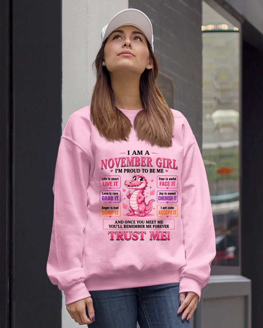 NOVEMBER GIRL CUTE ALLIGATOR TEE - FOR WOMEN - TLEE11 (SKU2607-236-11)