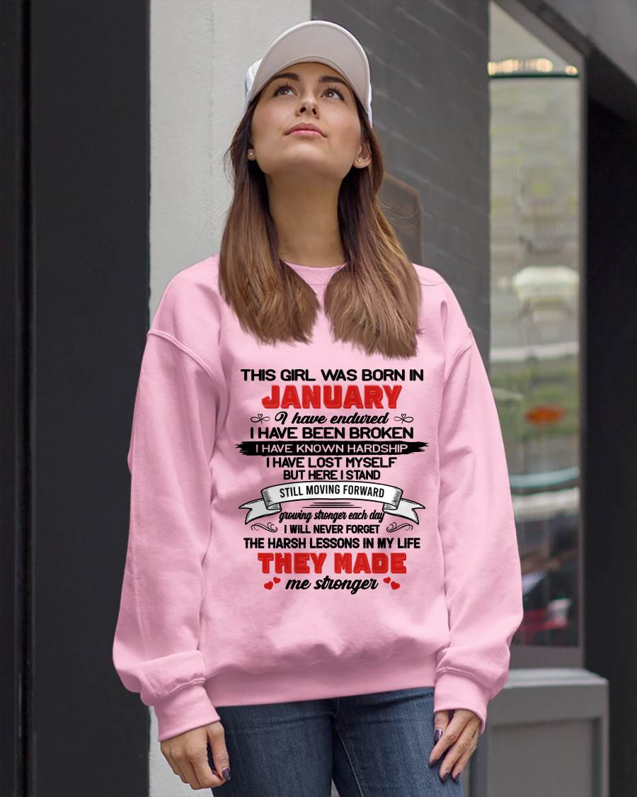 JANUARY - EVERY HARD LESSON MADE ME STRONGER - FOR WOMEN - TLEE01 (SKU2602-22-01)