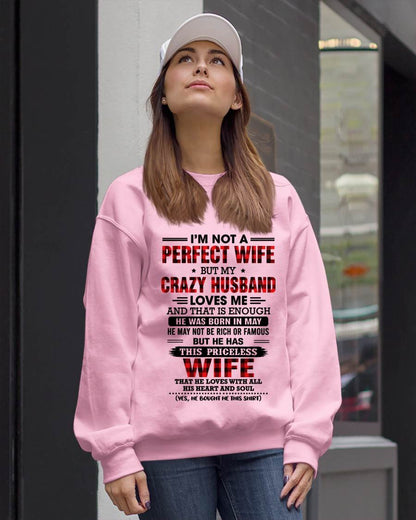 MAY - CRAZY HUSBAND LOVES ME WIFE SHIRT - FROM HUSBAND - TLEE05 (SKU2608-651-05)