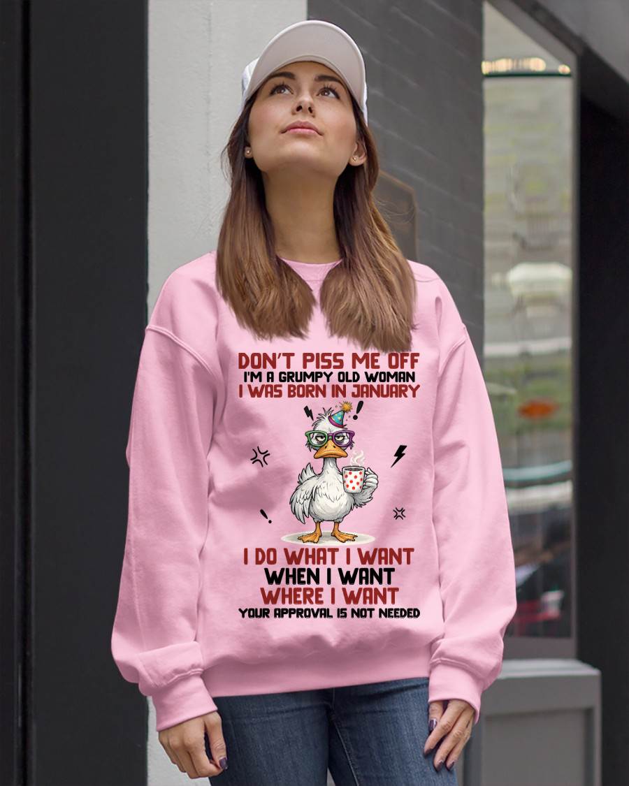 JANUARY BORN – FEISTY WOMAN, DON’T TEST ME, I LIVE MY WAY - FOR WOMEN - TLEE01 (SKU2603-333-01)