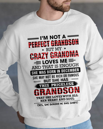 DECEMBER - NOT PERFECT, JUST GRANDMA’S FAVORITE GRANDSON - FROM GRANDMA - TLEE12 (SKU2606-362-12)