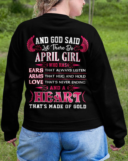 APRIL GIRL – EARS THAT LISTEN ARMS THAT HUG LOVE NEVER ENDING HEART OF GOLD - FOR WOMEN - TLEE04 (SKU09-75-04)