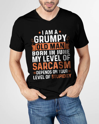 JUNE - SARCASTIC LEVEL: DEPENDS ON YOUR STUPIDITY SHIRT - GIFT FOR MAN - TLEE06 (SKU10-70-06)