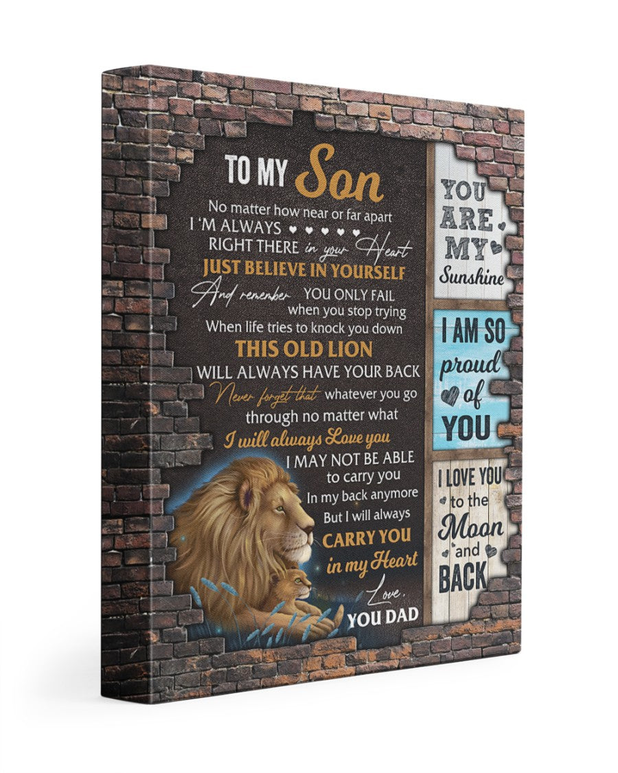 To My Son From Dad Canvas