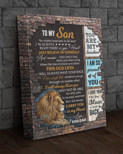 To My Son From Dad Canvas