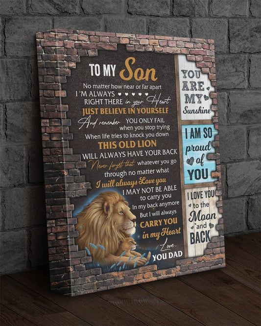 To My Son From Dad Canvas