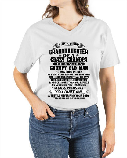 JULY - PROUD GRANDDAUGHTER OF A CRAZY GRANDPA - FROM GRANDPA - TLEE07 (SKU2607-114-07)