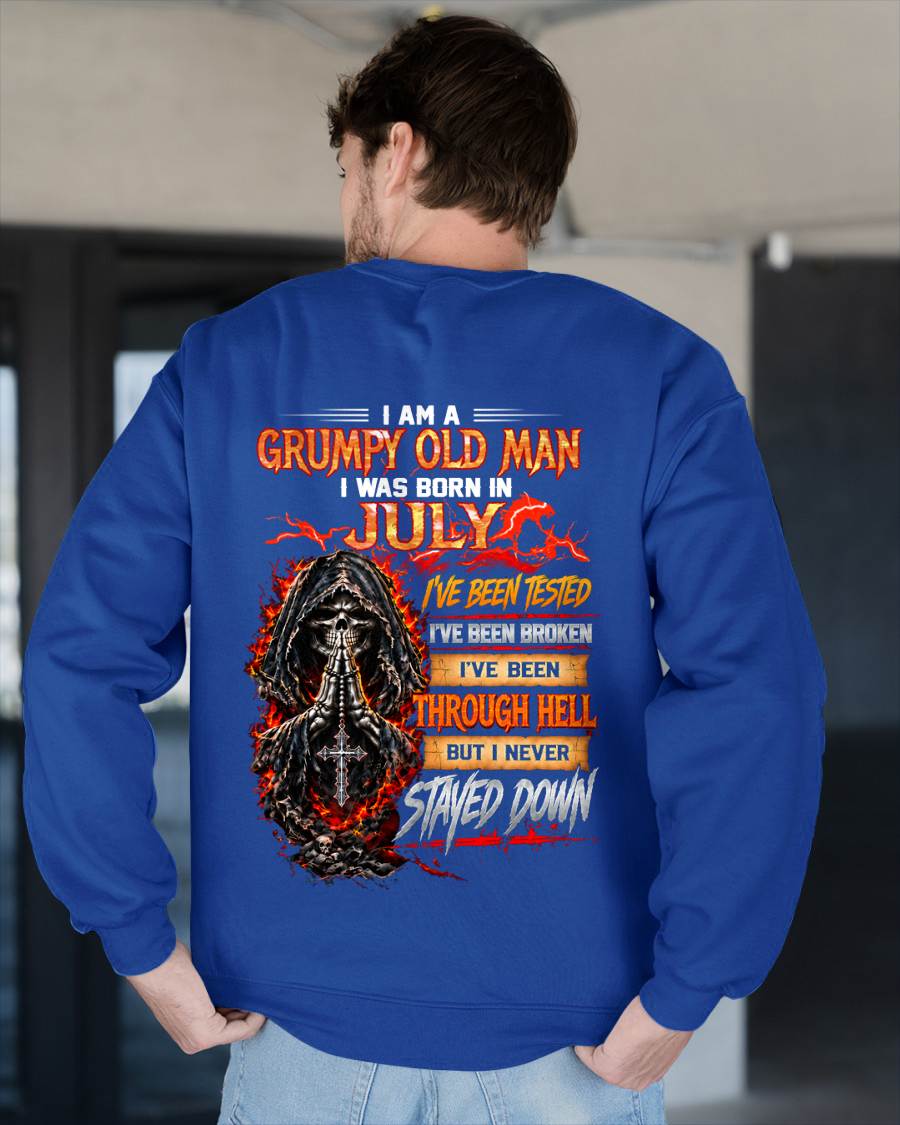 JULY BORN GRUMPY OLD MAN – BUILT THROUGH HELL - FOR MAN - TLEE07 (SKU2609-372-07)