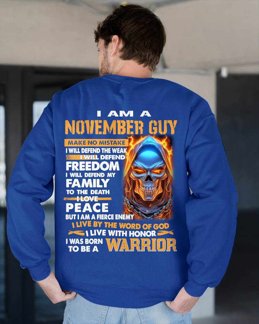 NOVEMBER - A WARRIOR BY BLOOD, A BELIEVER BY HEART - GIFT FOR MAN - TLEE11 (SKU10-51-11)