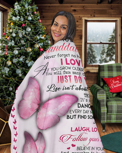 Special Gift For Your Granddaughter Blanket - From Grandma (SKUB12-176)
