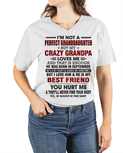 SEPTEMBER - I'M NOT A PERFECT GRANDDAUGHTER BUT MY CRAZY GRANDPA LOVES ME AND THAT IS ENOUGH - FROM GRANDPA - TLEE09 (SKU11-12-09)