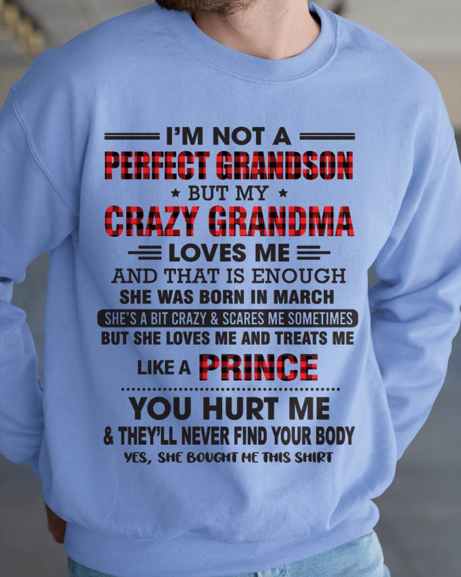 MARCH - PROUD GRANDSON OF A CRAZY GRANDMA - FROM GRANDMA - TLEE03 (SKU2603-71-03)