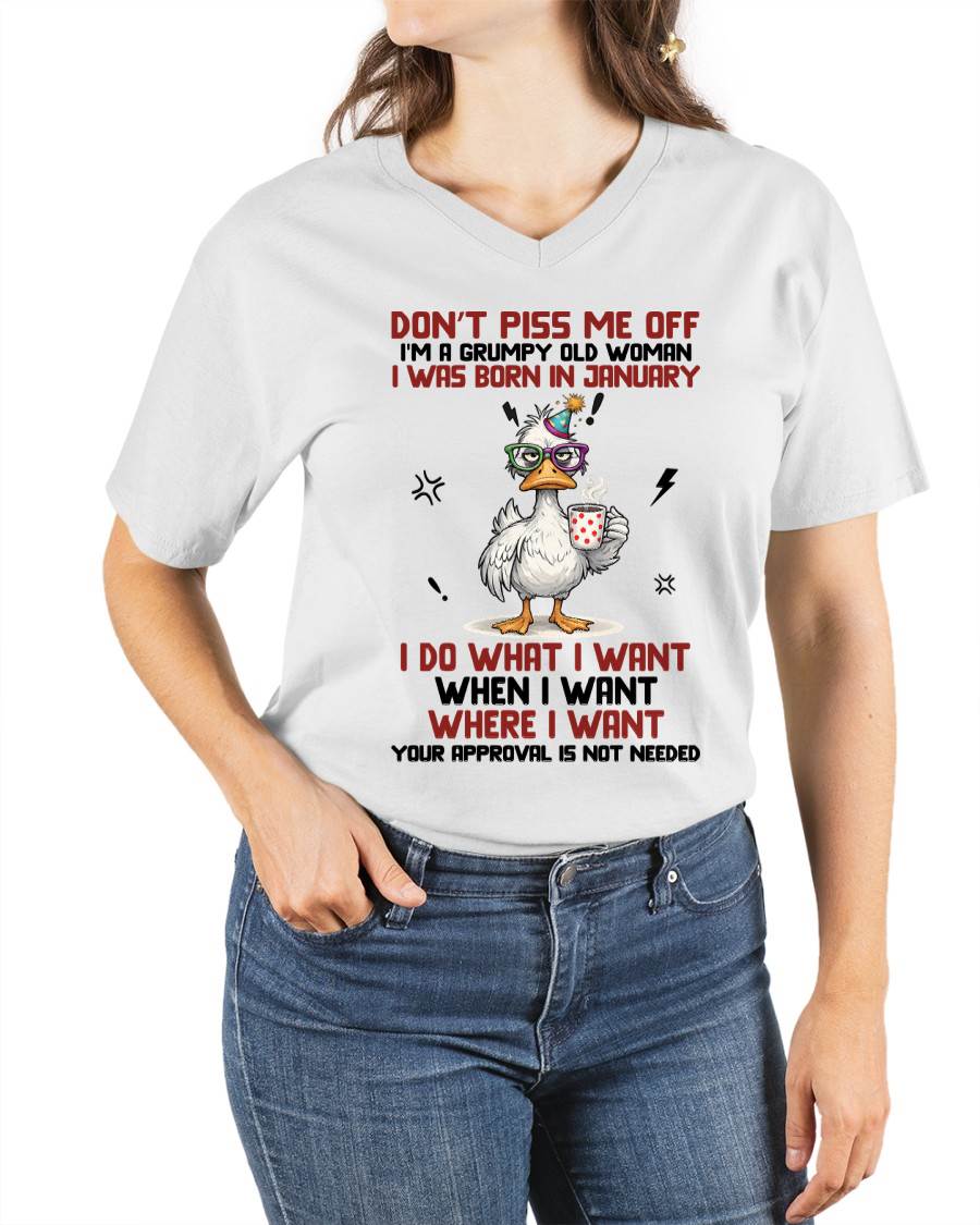 JANUARY BORN – FEISTY WOMAN, DON’T TEST ME, I LIVE MY WAY - FOR WOMEN - TLEE01 (SKU2603-333-01)